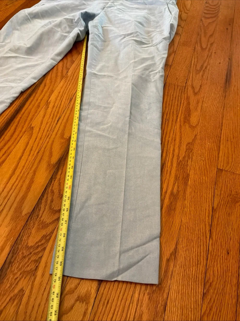 J Crew Bowery Dress Pants Mens Slim Blue Cotton Size 34 X 34